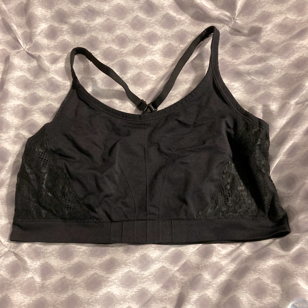 Black Racerback Seamless Bralette